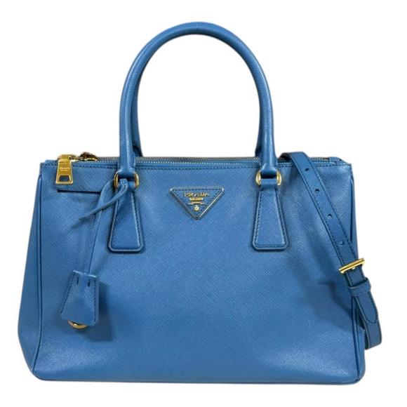 Prada Galleria Saffiano Shoulder Bag, Leather, BN1801, Blue, Women's, PRADA 2... - Picture 1 of 13